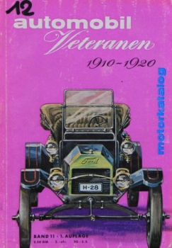 Dobler "Automobil-Veteranen 1910-1920" Vehicle-History 1962 (2992)